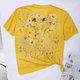 thumbnail image 4 of Tops de Manga Corta de las Mujeres, Cuello Redondo Impreso, Camiseta de Manga Corta para las Mujeres, 4 of 6