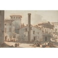 thumbnail image 3 of Victor-Jean Nicolle 24x17 Black Modern Framed Museum Art Print Titled - View of the Roman Forum with the Column of Phocas and the Temple of Saturn, 3 of 5