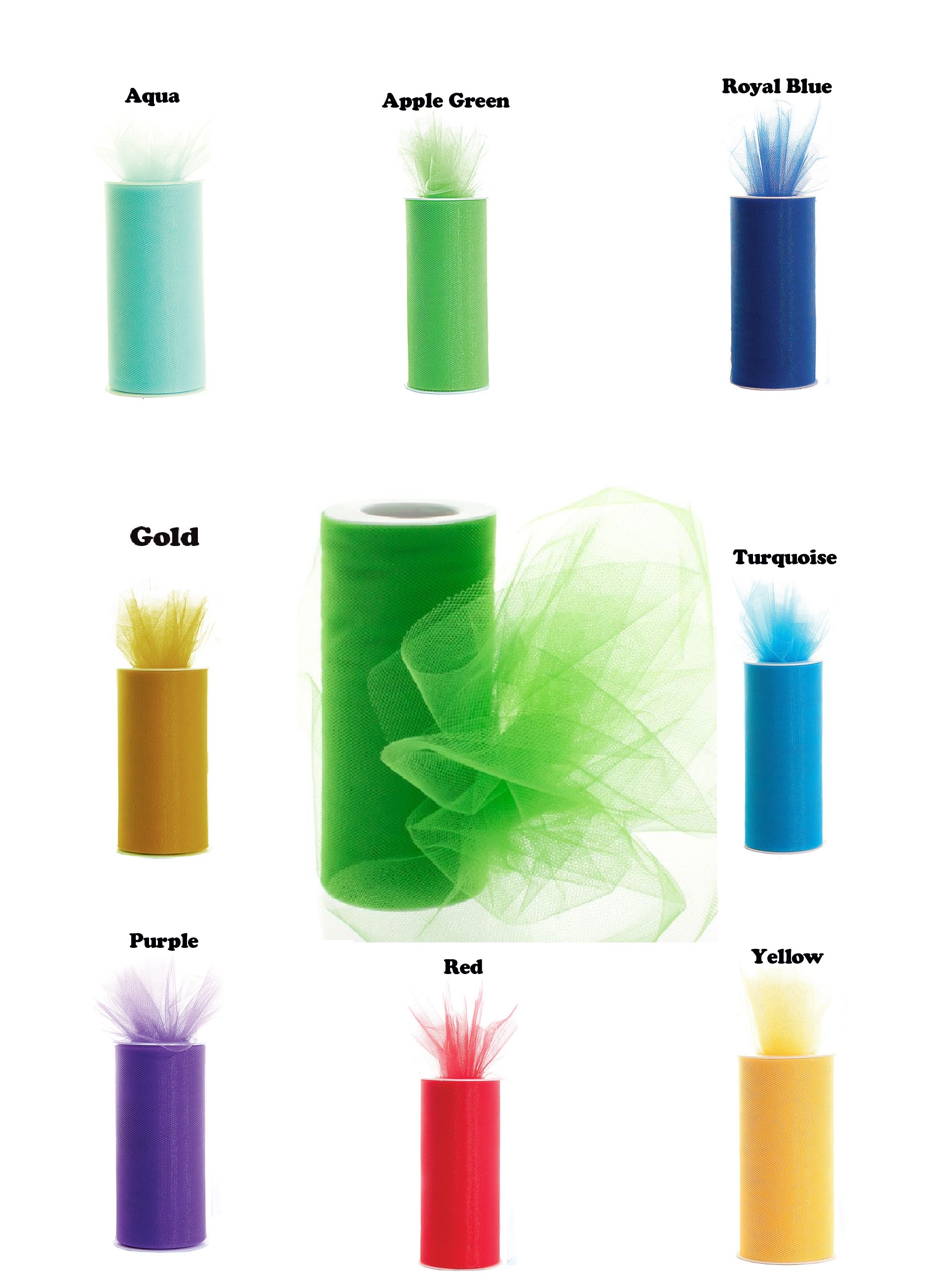 Craft and Party EXCLUSIVE SALES 10 Rolls 6 Inch X 25 yards Tulle