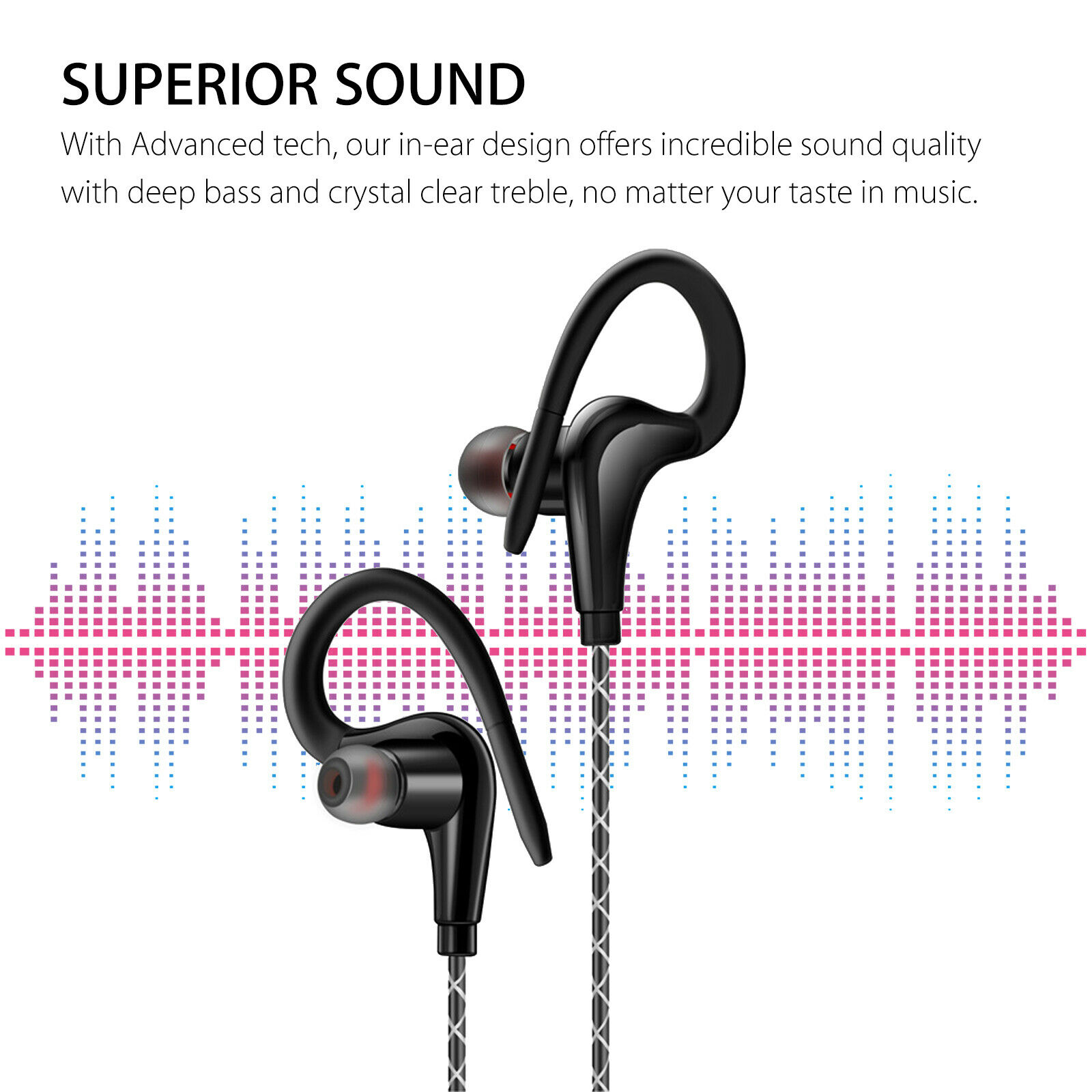 Wired Earbuds, Earbuds with Microphone and Volume Control, in Ear Ergonomic Noise Isolating Headphones, Earphones with 3.5mm Jack,Powerful Bass Sound - image 3 of 8
