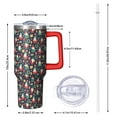 thumbnail image 2 of Dark Blue Christmas Santa and Gnome Pattern Tumbler with Handle and Lid,40oz Double Wall Vacuum Insulated Tumbler,Cups Gift for Women and Men, 2 of 7