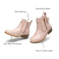 thumbnail image 2 of DREAM PAIRS Girls Boots Low Heel Side Zipper Ankle Booties Little Kid/Big Kid, 2 of 6