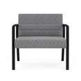 thumbnail image 2 of Waterfall Reception Waiting Room Healthcare Bariatic Chair / Black Steel / Gray, 2 of 5