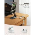 thumbnail image 2 of JOYROOM 6 Pack Magnetic Cable Clips Cord Holder, Under Desk Cable Management Organizer, White, 2 of 7