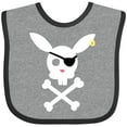 thumbnail image 3 of Inktastic Cute Easter Pirate Bunny with Eyepatch and Earring Boys or Girls Baby Bib, 3 of 4