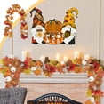 thumbnail image 1 of Openpig Halloween Thanksgiving Decorations Artificial Leaf Garland Rattan Hanging Pumpkin Maple Leaf Garland Indoor Home Halloween Christmas Party Fireplace Decorations, 1 of 7