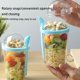 thumbnail image 4 of Bewildely Taza para ensalada, taza para beber, botella de yogur, mano de obra fina, conveniencia para el desayuno, calentador cálido, tazas para Cocina y Comedor Azul, 4 of 6