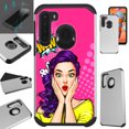 thumbnail image 1 of WORLD ACC Fusion Phone Case Compatible with Samsung Galaxy A21 + TEMPERED GLASS Hybrid TPU Phone Cover (WOW Girl), 1 of 1