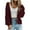 Crimson red, variant on Women's Fall Winter Chunky Knit Open Front Cardigan Long Sleeve Button Detail Loose Fit Cozy Outerwear Jacket