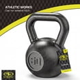 thumbnail image 2 of Athletic Works 50 lb Cast Iron Kettlebell, Black Hammertone Finish, 2 of 8