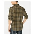 thumbnail image 2 of I.N.C Mens Plaid Button Up Shirt, Green, Medium, 2 of 2