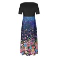 thumbnail image 4 of IROINNID Women's A-Line Dress Casual Summer Sleeve Print Dress Round Neckline Comfort Waist Dress, 4 of 4