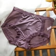 thumbnail image 2 of Women Silk Panties Cotton Crotch Mid Waist Seamless Breathable Lace Mesh Sexy Briefs, 2 of 2