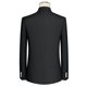 thumbnail image 2 of Traje con cuello levantado y botones blancos, traje de dos piezas para hombre (chaquetaquetaqueta + pantalones), trajes Zhongshan de estilo chino para hombre, azul, gris, negro 4XL, 2 of 5