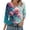 A398 Multicolor, variant on Tunic Blouse for Women V Neck 3/4 Sleeve Artistic Watercolor Floral Bird Print Soft Breathable Loose Fit Casual Fashion Daily Tops