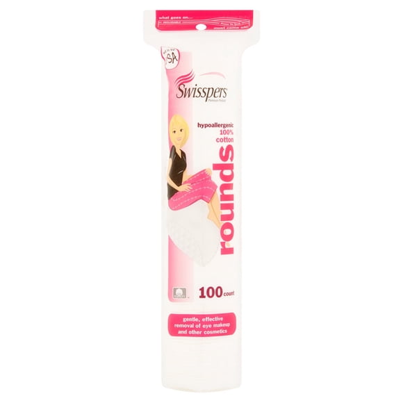 Cotton Rounds Swisspers Premium, hipoalergénicas, 300 unidades