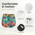 thumbnail image 6 of Haiem Hawaii Palms Women's 2 in 1 Running Shorts - Lightweight Athletic Workout Gym Yoga Breathable Sports Shorts Liner with Phone Pockets-Small, 6 of 9