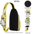 thumbnail image 5 of Banana Lover Sling Backpack with Tropical Fruit Pattern, Cute Yellow Banana Print Crossbody Daypack, Kawaii Cartoon Sweet Design, Lightweight and Durable, 5 of 5