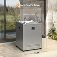 thumbnail image 3 of LHRIVER 22in Square Outdoor Fire Pit -Propane Metal Stove with Lava Rocks , 40000 BTU Heat Output, for Picnics/Bonfires/Patio Gardens, 3 of 8