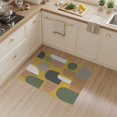 thumbnail image 2 of ODIKA 3'x5' Mustard And Earth Modern Geometric Design Washable Accent Rug Abstract Shapes with Contemporary Flair Pet Friendly, Non-Shedding Mat for Bedside, Nursery Room, 2 of 7