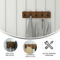 thumbnail image 6 of Flash Furniture Daly Rustic Rectangle Wood Coat Rack with Shelf/Storage, Rustic Brown, 6 of 12