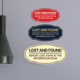 thumbnail image 4 of Signs ByLITA Victorian Lost and Found Report Lost Items at the Information Desk ABS Plastic | Laser Engraved | Easy Installation | Elegant Design Sign (Navy Blue / White) - Medium, 4 of 8