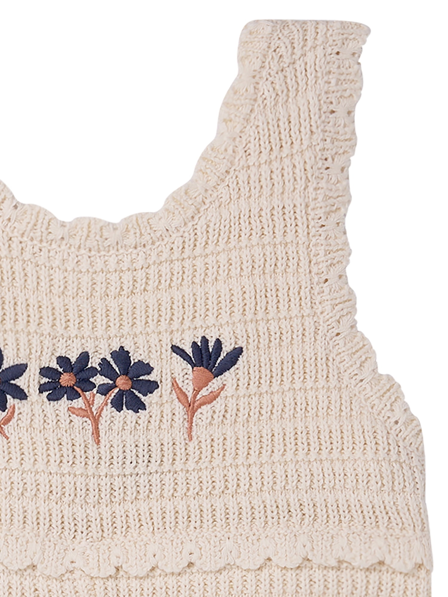 Modern Moments by Gerber Toddler Girl Sweater Knit Romper, Sizes 12 Months - 5T