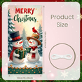 thumbnail image 6 of Decorative Design Merry Christmas Banner Holiday Theme Snowman Scene Decorative Green Trees for Winter Celebration Indoor Decoration Seasonal Party, 6 of 9