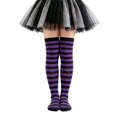thumbnail image 2 of Kids Halloween Colorful Striped Over‑the‑Knee Socks,6‑12 Years, 2 of 5