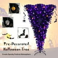 thumbnail image 6 of Costway 7ft Upside Down Christmas Halloween Tree Black w/400 Purple LED Lights, 6 of 12