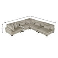 thumbnail image 6 of Lexicon Traverse Corduroy 5-Piece Modular Sectional in Taupe, 6 of 10