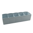 thumbnail image 2 of Yhsdtq, Plastic Organizer Storage Box, 5 Cells Drawer, Clear Acrylic Material, Sleek Design, For Bathroom/Office, Multi-Purpose Storage, Compact Organizer, Home Decor, Office Supplies | , Blue, 2 of 7