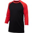 thumbnail image 1 of Men's Casual Classic Raglan Basic Soft Cotton 3/4 Long Sleeve Sports Baseball Jerseys T Shirts, 1 of 7