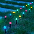 thumbnail image 2 of Solar Pathway Lights, 20 LED Solar Bubble Globe Stake Lights Waterproof Outdoor Landscape Lighting for Garden Walkway Yard Patio Decorative Lights, B, 2 of 5