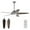 Silver, variant on Costway 52" Ceiling Fan with LED Lights & Remote Control 1/2/4/8H Timer & 3 Fan Speeds