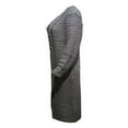 thumbnail image 4 of Women Long Sleeve Knitted Dress Crochet Pattern Solid Ribbed Casual Dress, 4 of 5