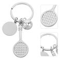 thumbnail image 1 of BRIGHTFUFU 8Pcs Tennis Racket Keychain Silver Zinc Alloy with Sport Themed Design, 1 of 8