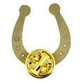 thumbnail image 3 of PinMart's Antique Gold Lucky Horseshoe Cowboy Western Lapel Pin, 3 of 3