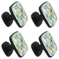thumbnail image 2 of 4 Pcs Square Cabinet Handle Cupboard Knob Drawer Pulls Handle Lime Blue Drawer Knobs with Screws Furniture Decoration, 2 of 7