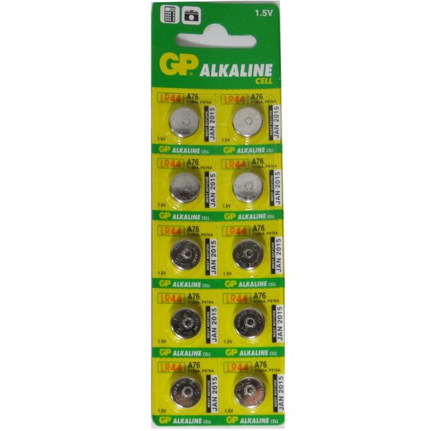 GP A76 LR44 AG13 Alkaline Cell 1.5V Alkaline Button Cell Battery x (100