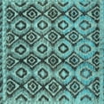 thumbnail image 1 of Ahgly Company Indoor Square Abstract Light Blue Modern Area Rugs, 8' Square, 1 of 4