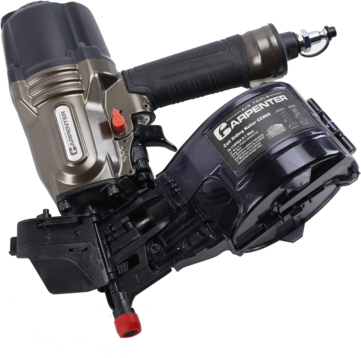 Carpenter Air Tools CCN65 Pneumatic 15 Degree Coil Siding Nailer