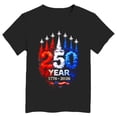 thumbnail image 4 of Ccpelsie Toddler T-Shirt 250 Years American Anniversary Top 250th Independence Day T-Shirt for Boys and Girls(Black,3-4 Years), 4 of 4