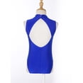 thumbnail image 3 of Alvivi Kids Girls Ballet Dance Leotard Mock Neck Cutout Back Gymnastics Jumpsuit 5-14 Blue 5-6, 3 of 7