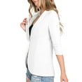 thumbnail image 2 of Doublju Womens 34 Shirring Sleeve One Button Casual Blazer Jacket With Plus Size, 2 of 5