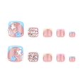 thumbnail image 4 of HPYFOI Uñas postizas para pies cuadradas con punta francesa, 24 piezas, 4 of 7