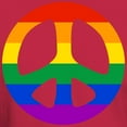 thumbnail image 3 of CafePress - Rainbow Flag Peace Dark T Shirt - Men's Classic Graphic Cotton T-Shirt, 3 of 4
