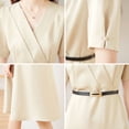 thumbnail image 3 of Vestido de verano para mujer con mangas cortas/largas, cuello en V cruzado, vestidos de manga corta para mujer, vestido infinito, vestido corto para mujer, vestidos de graduación para mujer, 3 of 5