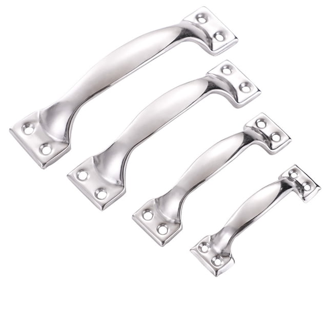 Juego de 4 tiradores de acero inoxidable para puerta de madera, tiradores de muebles antiguos