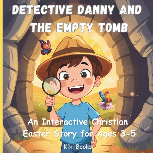 Libro interactivo para colorear sobre la historia cristiana de Pascua para niños de 3 a 5 años